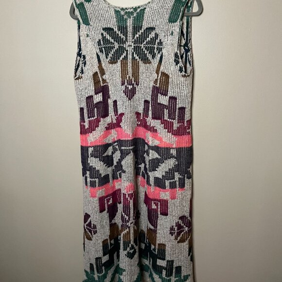 NWT Anthropologie Cecilia Prado Aztec Duster Open Front Cardigan Size M - Picture 4 of 9